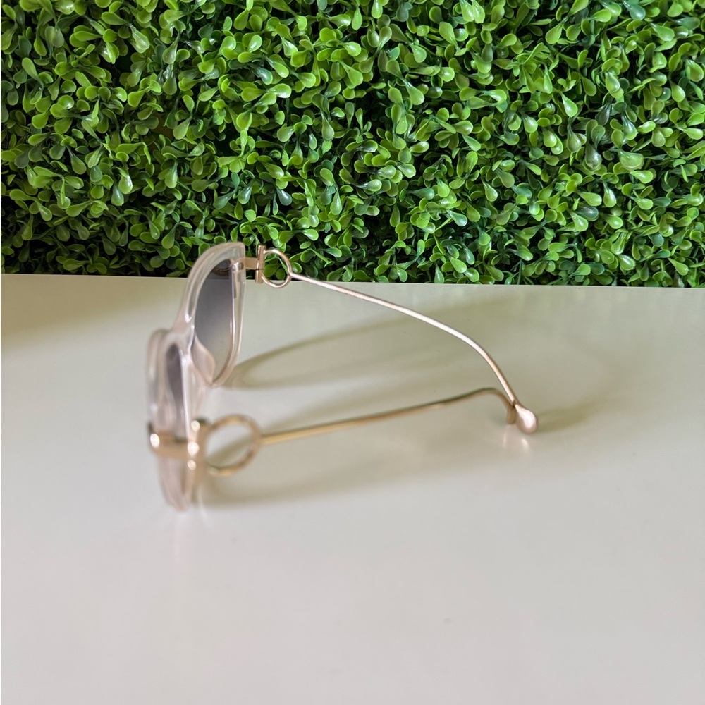 Salvatore Ferragamo Women's Beige Cat Eye Sunglasses - Picture 6 of 7